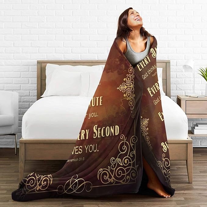 Christian Blanket Religious Throw Blanket Bible verse Quotes Flannel Stuff - Image 5