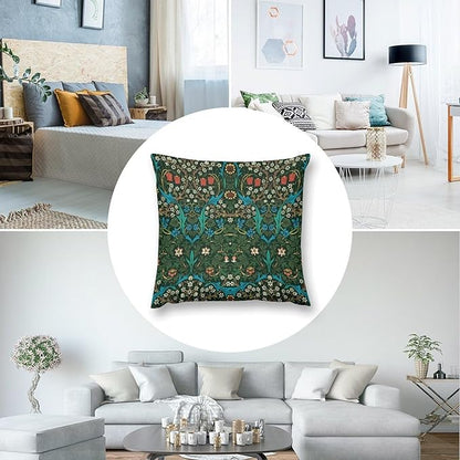 William Morris Floral Original Throw Pillow Covers Boho Chic Retro Floral Cozy - Image 7
