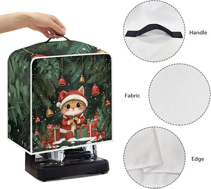 Coffee Maker Cover Christmas Cat Coffee Up Covers Dustproof Protector - Image 5