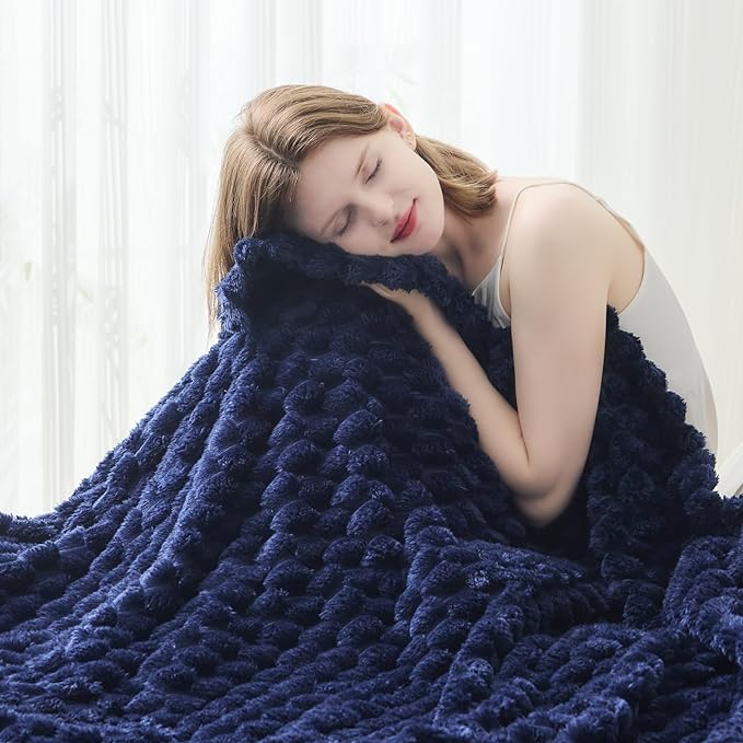 NEWCOSPLAY Super Soft Throw Blanket Dark Navy Premium Silky Flannel Fleece 3D by NEWCOSPLAY