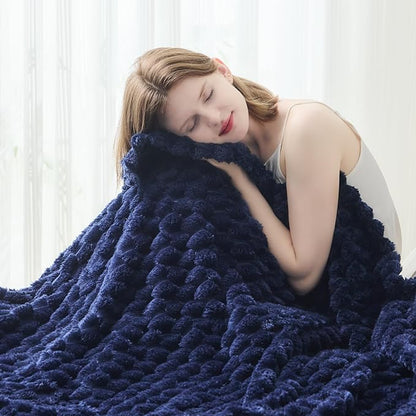 NEWCOSPLAY Super Soft Throw Blanket Dark Navy Premium Silky Flannel Fleece 3D by NEWCOSPLAY