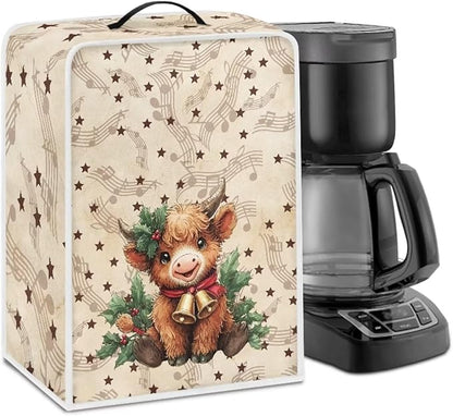 Christmas Coffee Maker Cover, Dustproof Washable Highland Cow Coffee Machine by Unknown