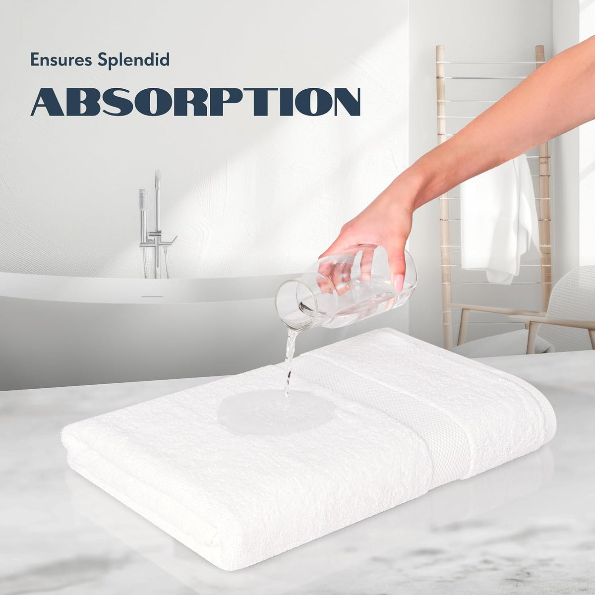 white classic luxury white bath sheets 2 pack showing dimensions