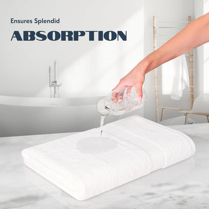 white classic luxury white bath sheets 2 pack showing dimensions