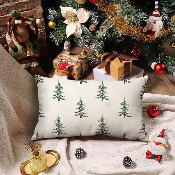 DFXSZ Christmas Pillow Covers 12x20 inch Set of 2 Christmas Tree Decorative - Image 2