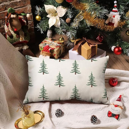 DFXSZ Christmas Pillow Covers 12x20 inch Set of 2 Christmas Tree Decorative - Image 2