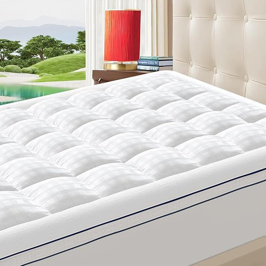 ABENE Mattress Topper for Back Pain Relief, Extra Thick Mattress Pad Pillowtop by ABENE