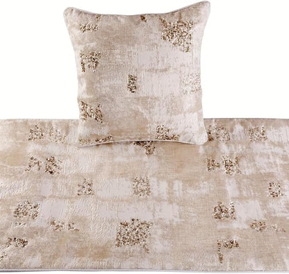 The HomeCentric Ivory Bed Runner, Twin Size 53"x18" Decorative Bed Runner - Image 2