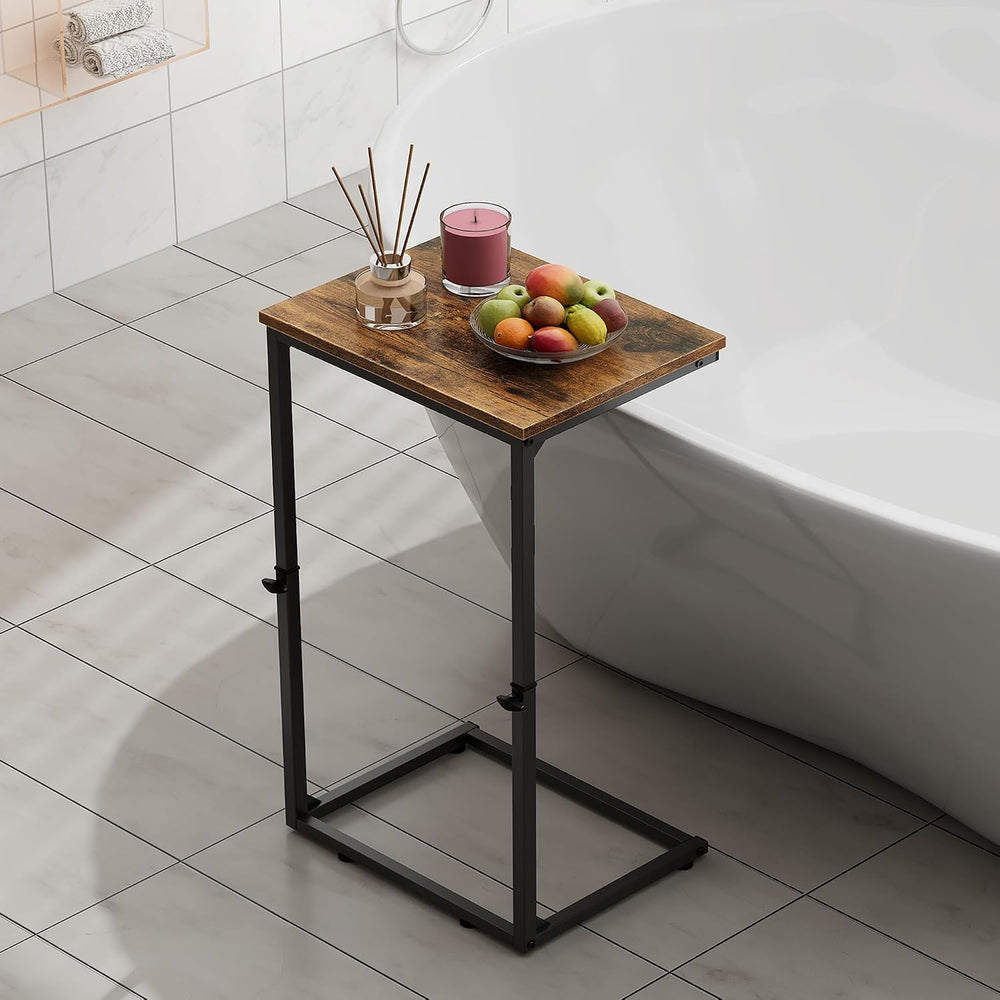 Vagusicc C Shaped End Table for Couch, 33.2'' Tall C Table Adjustable...