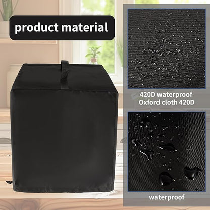 Black Air Fryer Cover for Kitchen Counter, Heavy Duty Heat-Resistant Dust Cover - Image 6