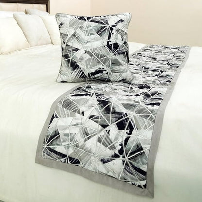 The HomeCentric King/Queen/Twin Grey Decorative Full 68"x18" Bed Runner - Image 4
