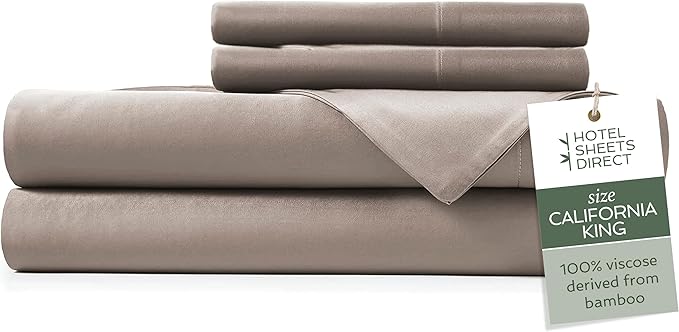 Hotel Sheets Direct 4 Piece Bed Sheet Set California King Size, 100% Viscose by HOTELSHEETSDIRECT