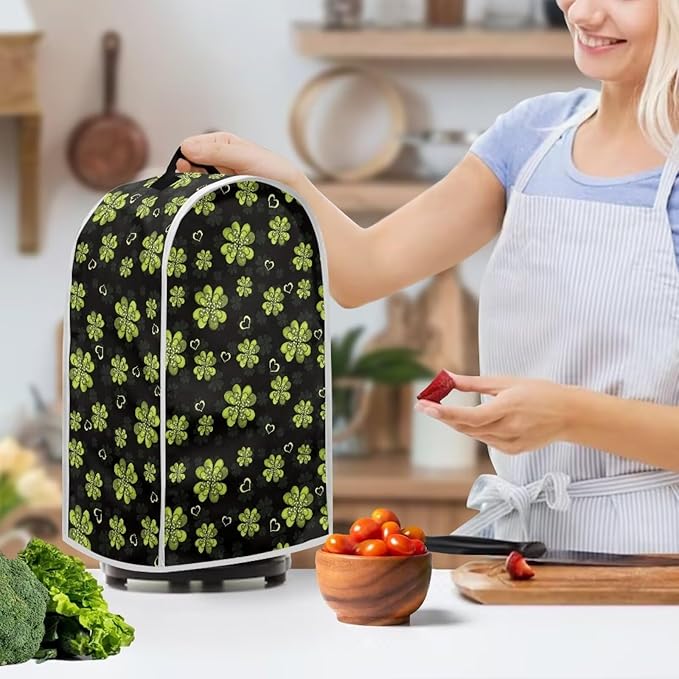 Talayituse Shamrock Heart Print Blender Dust Cover, Fingerprint Protection Cover - Image 3