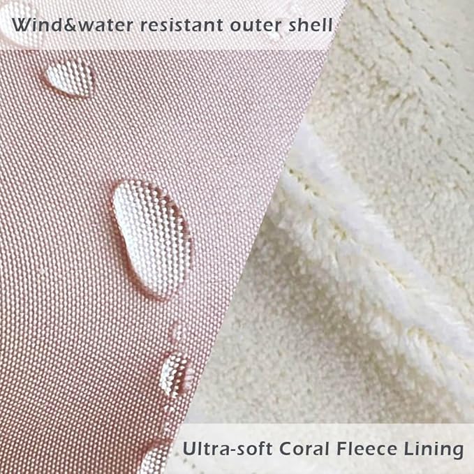 CozyMe Waterproof Winter Comfortable Thick Coral Fleece Universal Stroller - Image 6