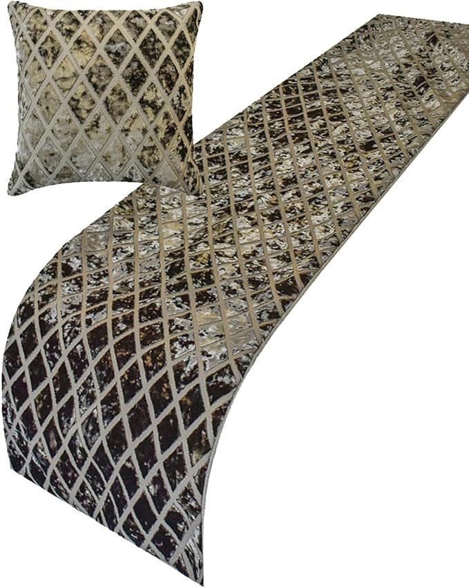 The HomeCentric King/Queen/Twin Grey Decorative Bed Runner 74"x18" - Image 6