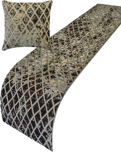 The HomeCentric King/Queen/Twin Grey Decorative Bed Runner 74"x18" - Image 6