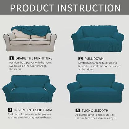 Easy-Going Stretch Loveseat Slipcover 1-Piece Sofa Cover Furniture Protector - Image 8