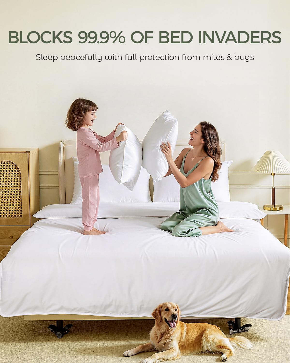 faunna 100% cotton duvet cover dust mite bed, package contents