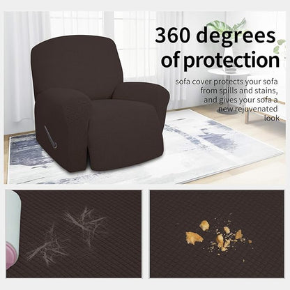 Easy-Going 4 Pieces Oversized Recliner Stretch Sofa Slipcover Sofa Cover - Image 3