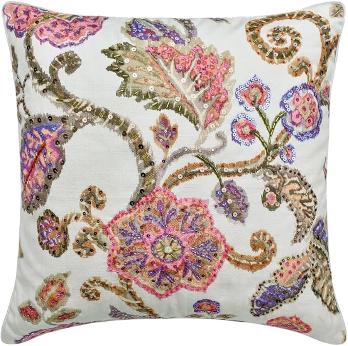 The HomeCentric King/Queen/Twin White & Pink Designer King 90"x18" Bed Runner - Image 5
