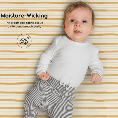 Yoofoss Baby Crib Sheets for Boys Girls, Fitted Crib Sheet 2 Pack for Standard - Image 5