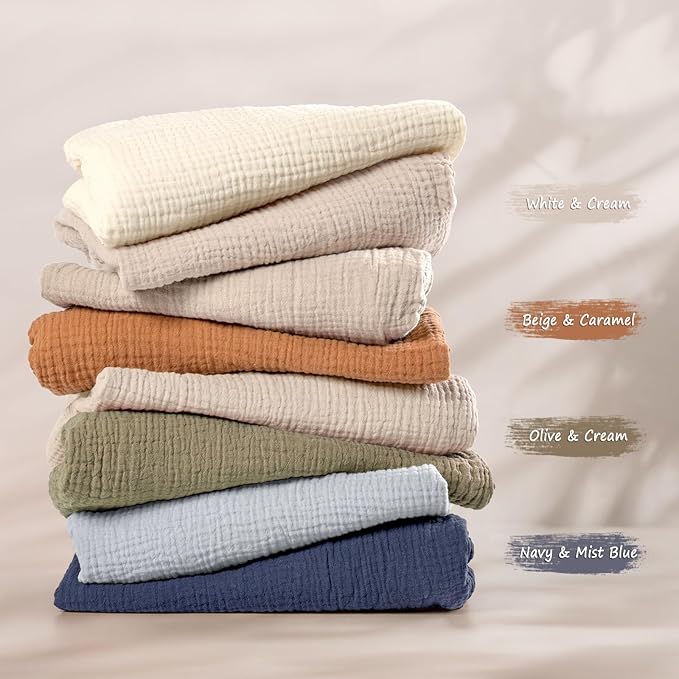 lulumoon Baby Muslin Bassinet Sheets: Cotton Bassinet Sheets Neutral - Image 4