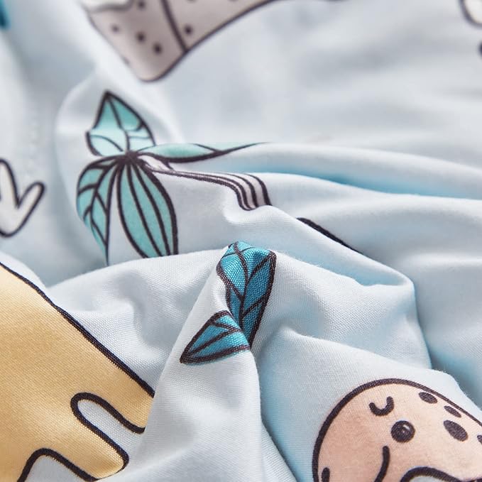 Joyreap 4 Piece Toddler Bedding Set, Cute Dinosaur on Light Blue, Ultra Soft - Image 7