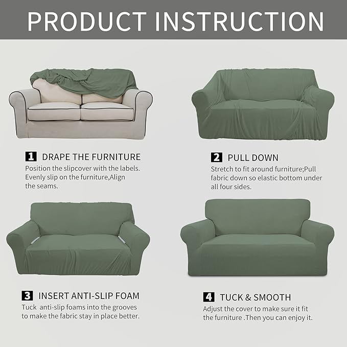 Easy-Going Stretch Oversized Sofa Slipcover 1-Piece Sofa Cover Furniture - Image 8