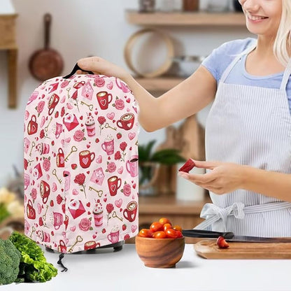 Pink Blender Dust Cover Valentine's Day Food Processor Cover Coffee Machine - Image 3