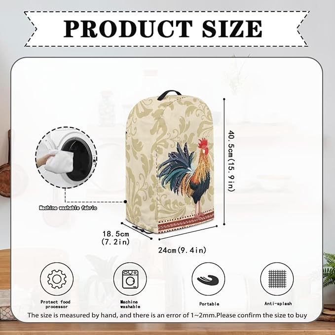 Chicken Print Blender Dust Cover, Drawstring Stand Mixer or Coffee Maker - Image 6