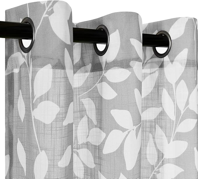 Treatmentex White and Grey Curtains - Image 9