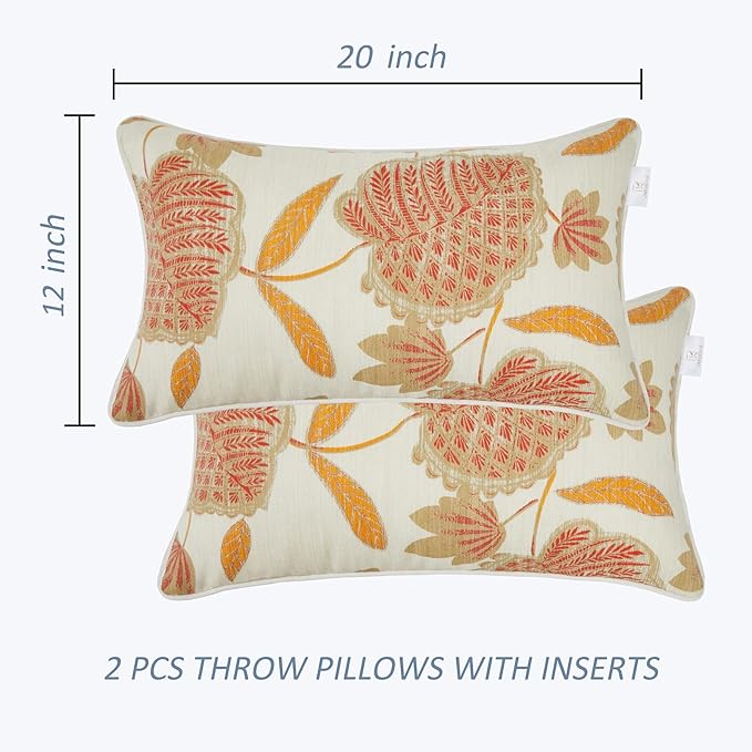 JMGBird Outdoor Lumbar Pillows Set of 2 Outdoor Decorative Pillows - Image 6