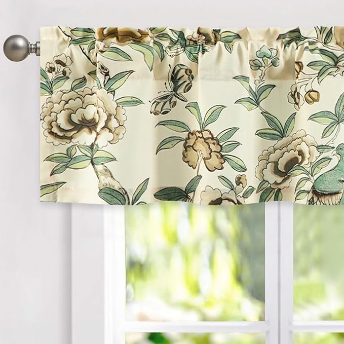 Leeva Short Floral Valance for Windows by Leeva