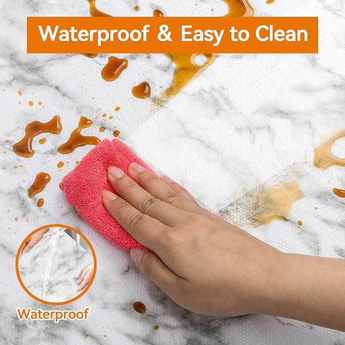 Shelf and Drawer Liner for Kitchen Cabinets Non-Adhesive, Strong Grip Non-Slip - Image 4