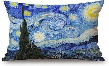 Solekla Van Gogh Pillow Cover Farmhouse Pillow Case Classic Arts Starry Night by Solekla