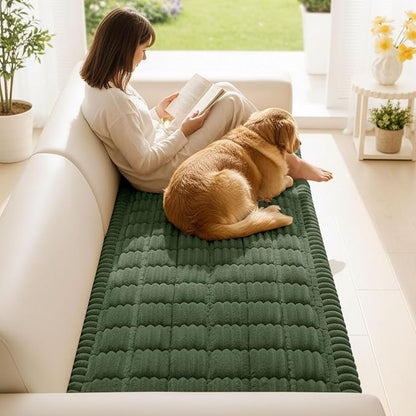 Smiry Couch Cover for Dogs Washable, Non Slip Fuzzy Pet Couch Covers for 3 - Image 2