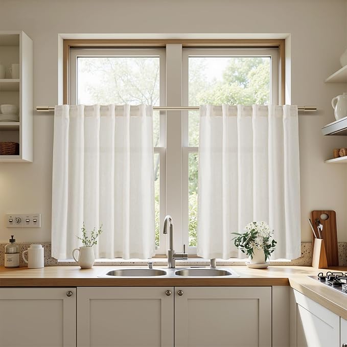 Nanspring Linen Natural Curtains - Image 6