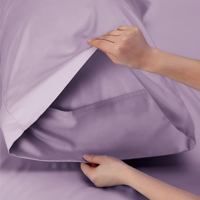 Bedsure Cooling Sheets Twin, Rayon Derived from Bamboo, Breathable & Soft Twin - Image 5