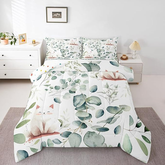 Erosebridal Kawaii Cat Toddler Comforter Set by Erosebridal