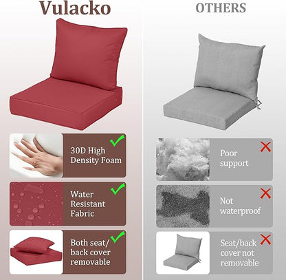 Waterproof Outdoor Chair Cushion Set of 4, Outdoor Cushions - Image 6