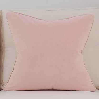 Avigers 18 x 18 Inch Pink Gold Leather Striped Lines Velvet Cushion Case Luxury - Image 2