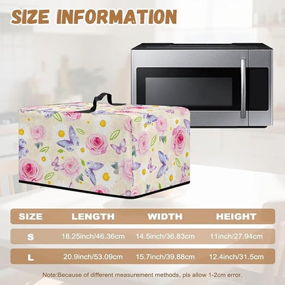 Microwave Universal Oven Dust Cover, Butterfly Rose Foldable Dust Cover - Image 6