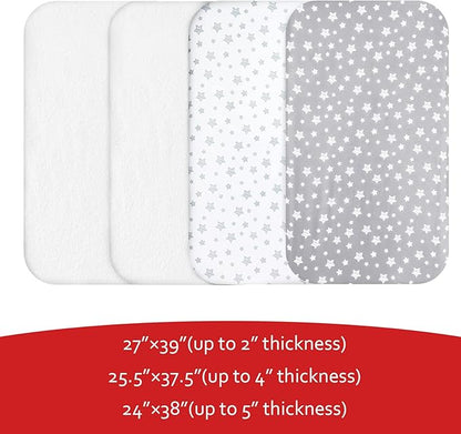 Pack and Play Sheets & Waterproof Terry Pack N Play Mattress Protector Pad - Image 7