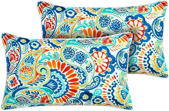 Magpie Fabrics Set of 2 Lumbar Throw Pillow - Image 7