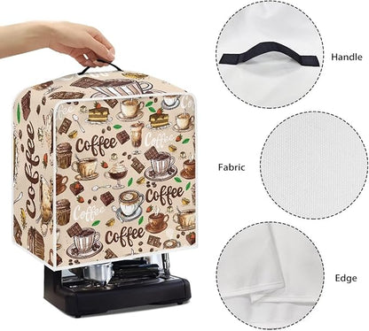 Coffee Maker Covers Coffee Print Dust Cover - Image 6