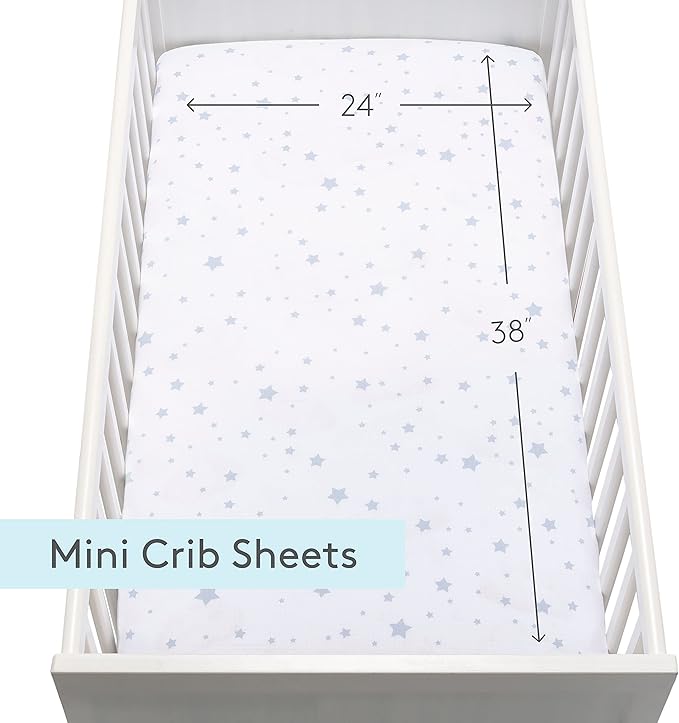 Newton Baby Mini Crib Fitted Sheets | Organic Muslin Cotton, Breathable & Soft - Image 3