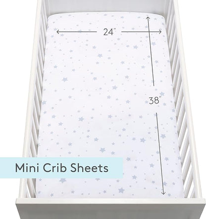 Newton Baby Mini Crib Fitted Sheets | Organic Muslin Cotton, Breathable & Soft - Image 3