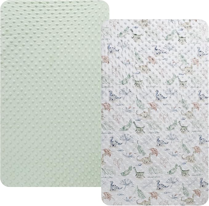 Dot Bassinet Sheet Set 2 Pack Stretch Fitted Cradle Sheets, Ultra Soft by Bilokonda