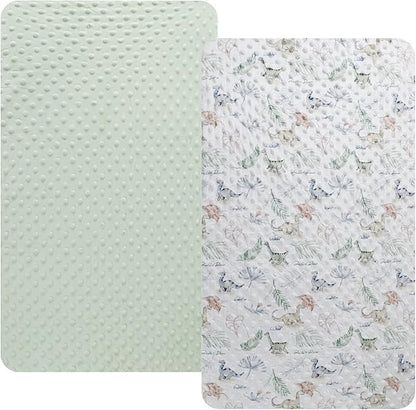 Dot Bassinet Sheet Set 2 Pack Stretch Fitted Cradle Sheets, Ultra Soft by Bilokonda