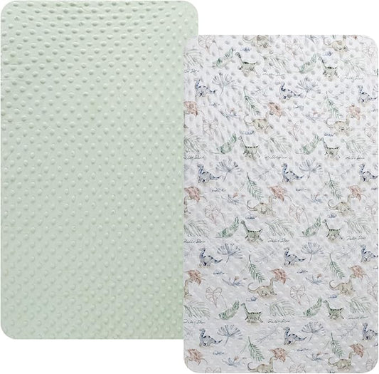 Dot Bassinet Sheet Set 2 Pack Stretch Fitted Bedside Sleeper Bassinet Sheets by Bilokonda